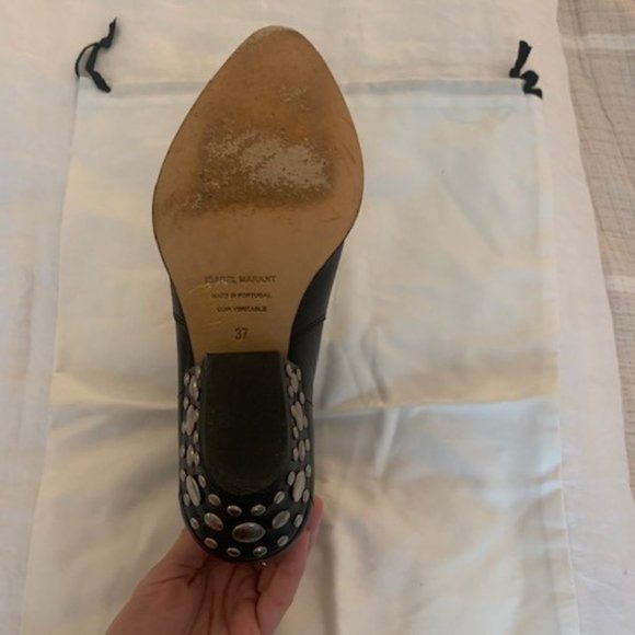 ISABEL MARANT STUDDED HEEL DEWINA ANKLE BOOTS - Picture 6 of 6